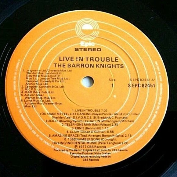 Vinyl Record Barron Knights Live In Trouble British Comedy Pop Music Live Songs - Picture 14 of 15